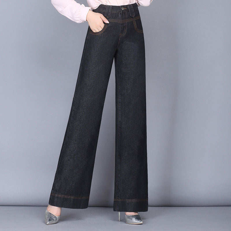 Wide Leg Jeans Women Casual Straight High Waist Loose Drape Jeans Wide Leg Jeans Women Casual Straight High Waist Loose Drape Jeans
